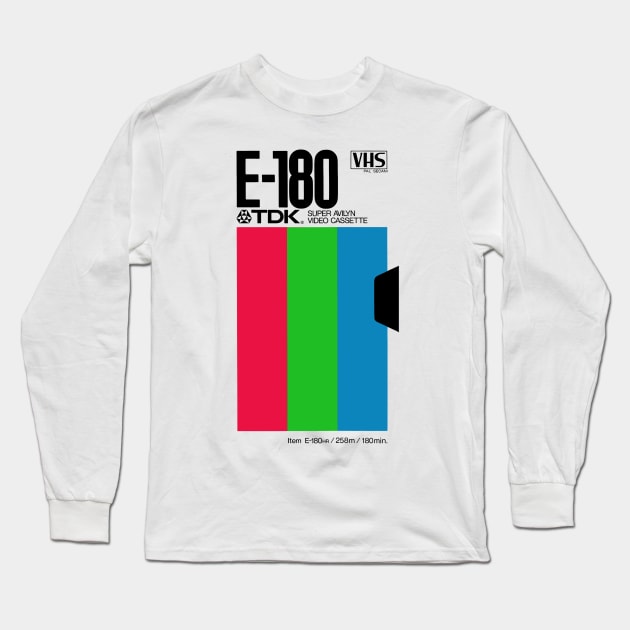 Retro VHS Tape Long Sleeve T-Shirt by GuitarManArts